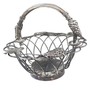 Studio Silver Smiths Vintage Silver‎ Plated Fruit Basket Bowl With Handle